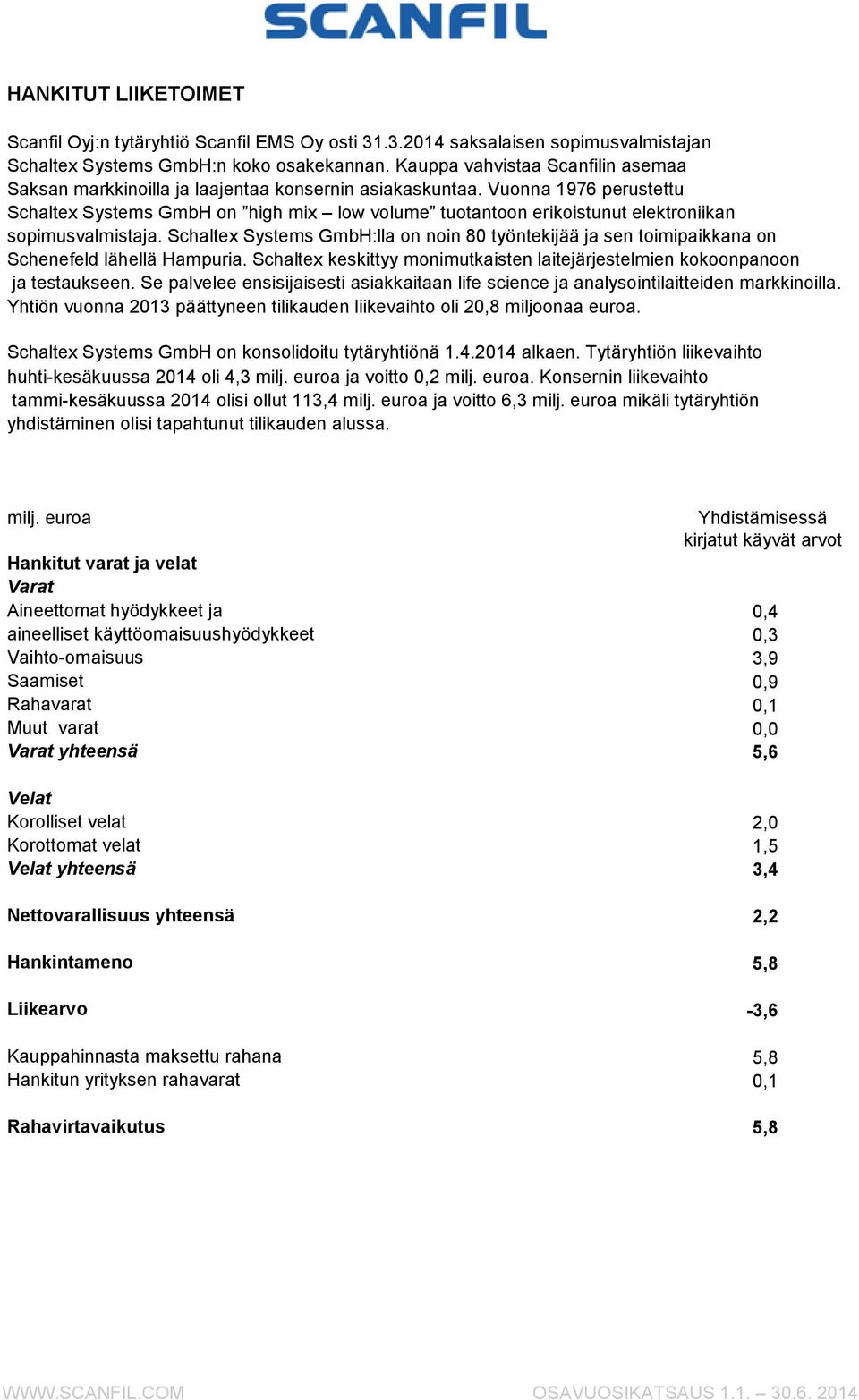 Vuonna 1976 perustettu Schaltex Systems GmbH on high mix low volume tuotantoon erikoistunut elektroniikan sopimusvalmistaja.