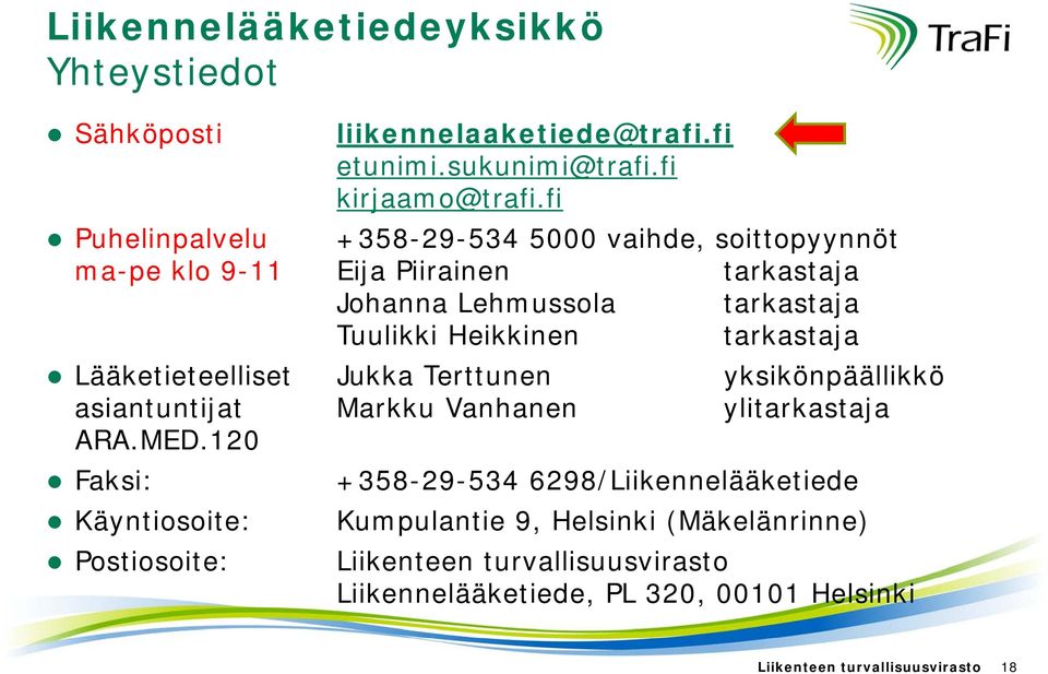 tarkastaja t Lääketieteelliset Jukka Terttunen yksikönpäällikkö asiantuntijat Markku Vanhanen ylitarkastaja ARA.MED.