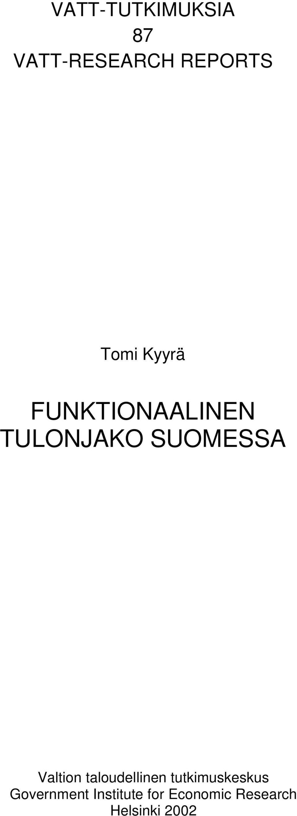 Valtion taloudellinen tutkimuskeskus