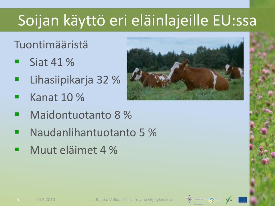 Maidontuotanto 8 % Naudanlihantuotanto 5 % Muut