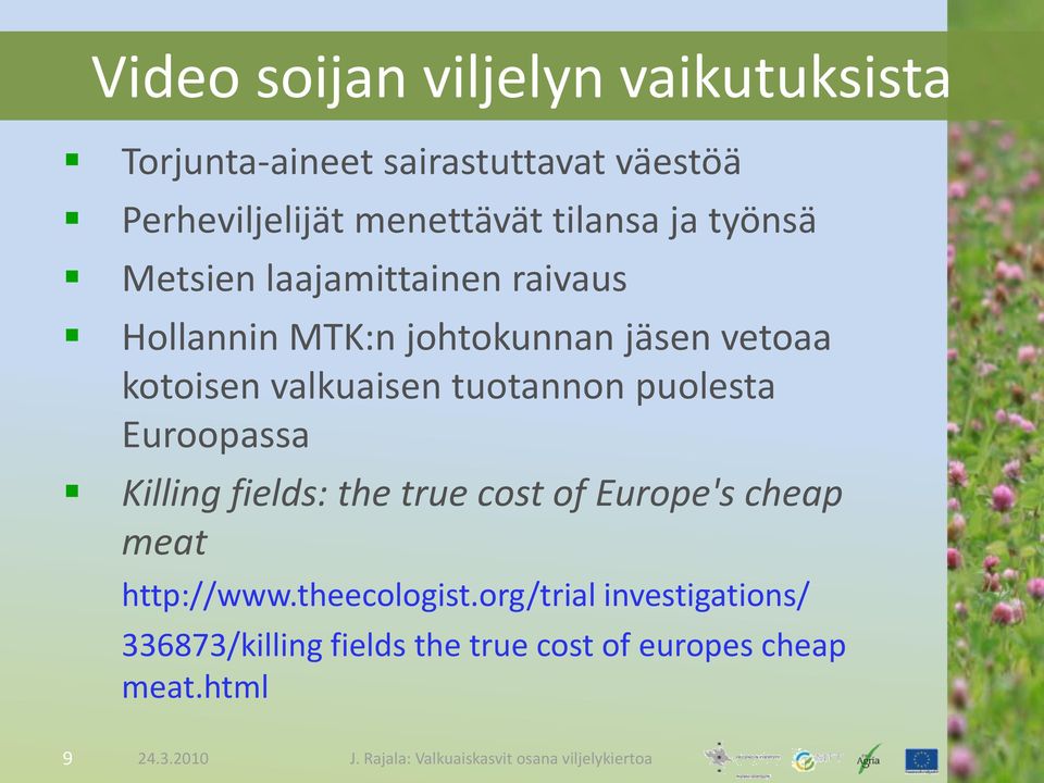 puolesta Euroopassa Killing fields: the true cost of Europe's cheap meat http://www.theecologist.