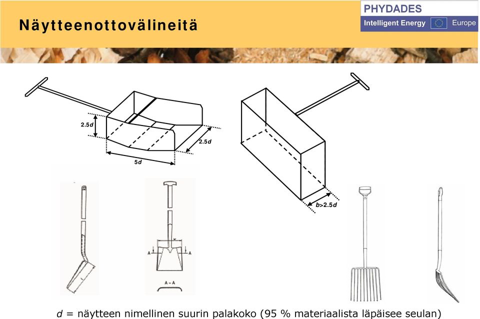 5d d = näytteen nimellinen