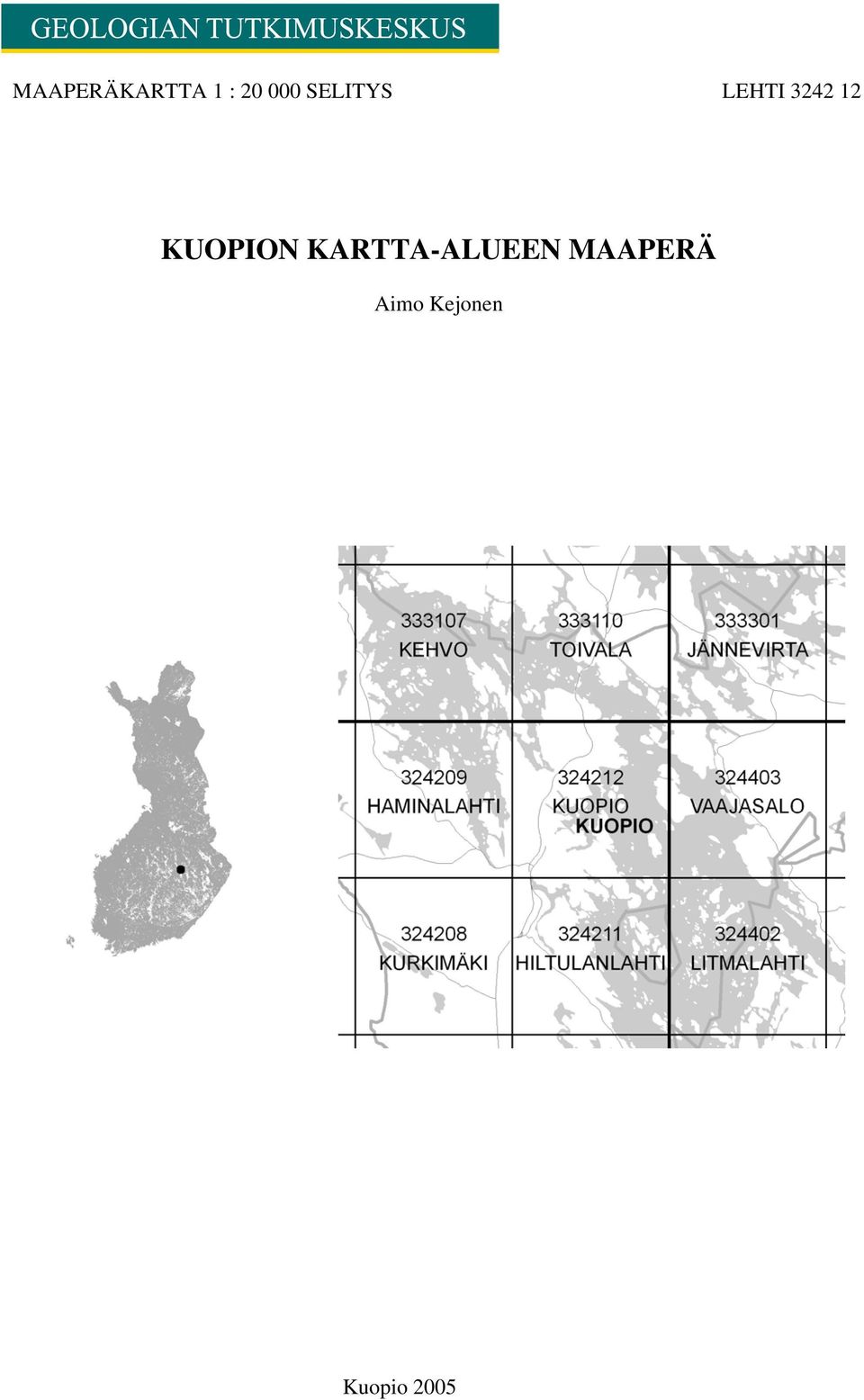 KUOPION KARTTA-ALUEEN