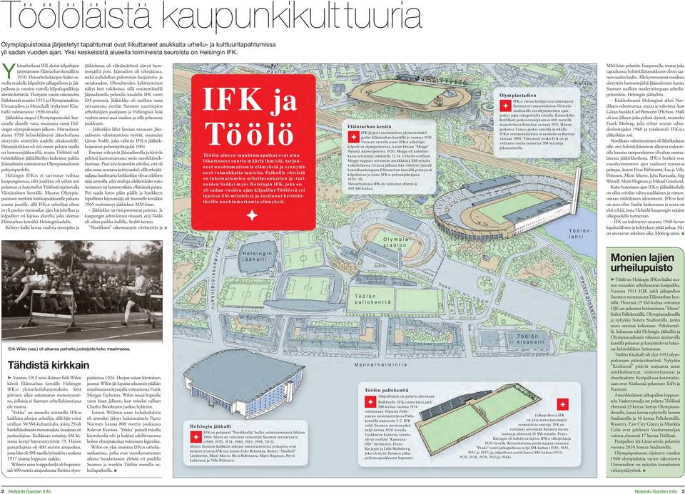 Yleisurheilukisojen lisäksi samalla seudulla kilpailtiin jalkapallossa ja jääpallossa ja vuosien varrella kilpailupaikkoja alettiin kehittää.