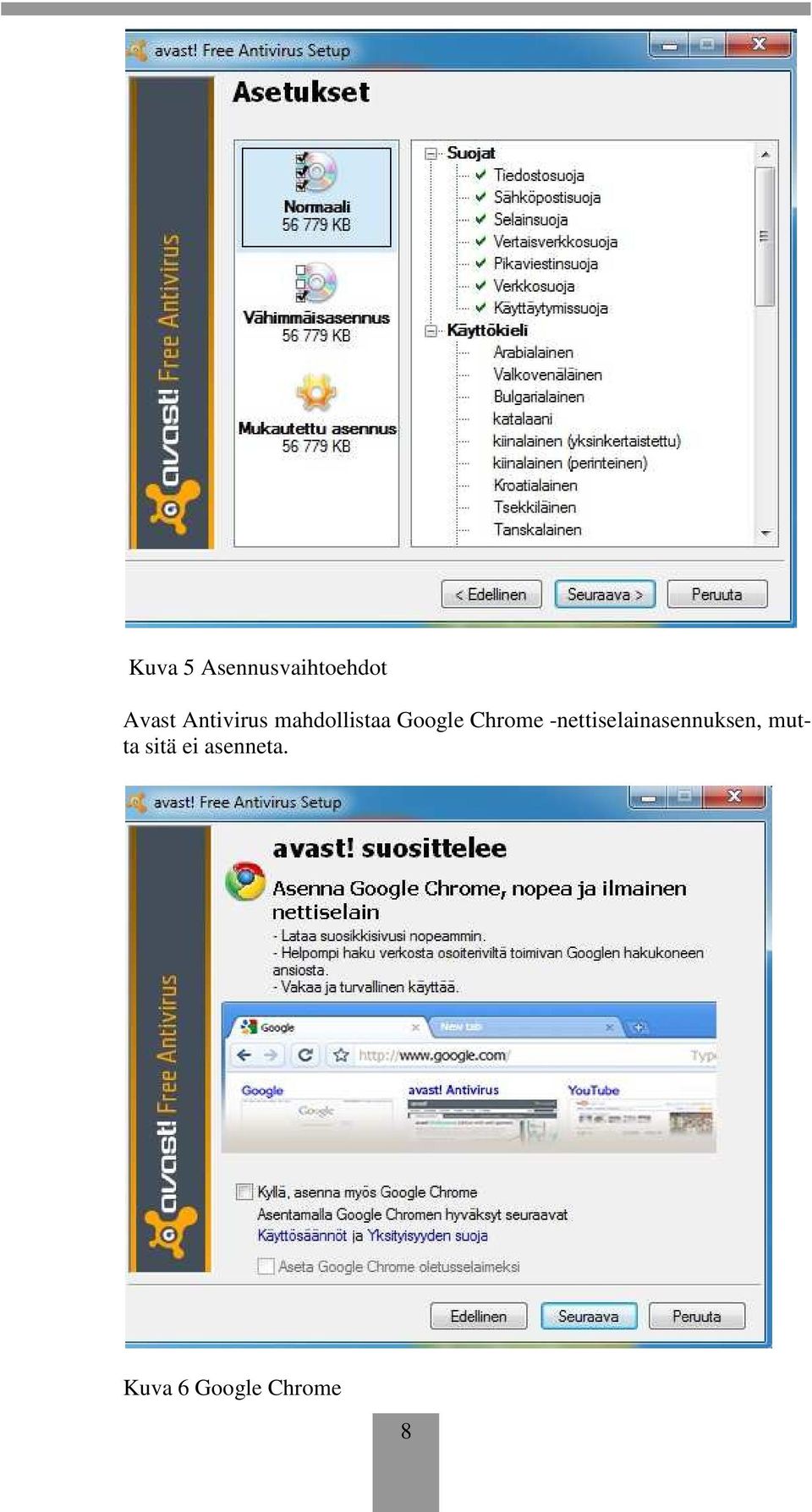 Chrome -nettiselainasennuksen,