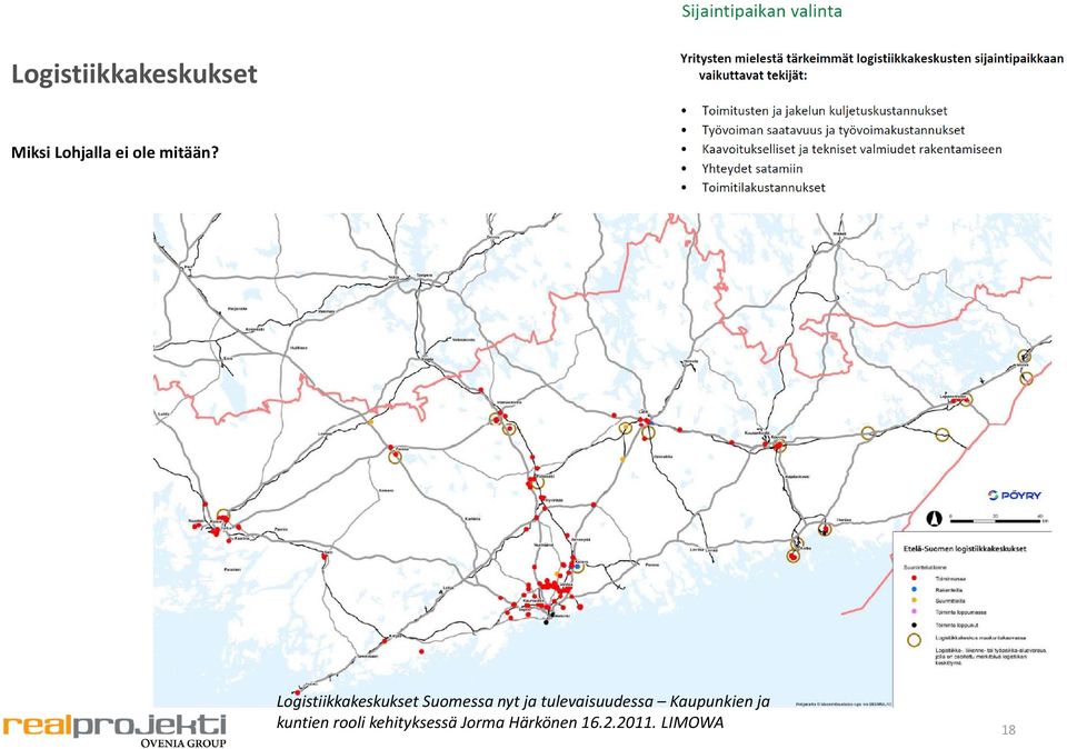 Logistiikkakeskukset Suomessa nyt ja