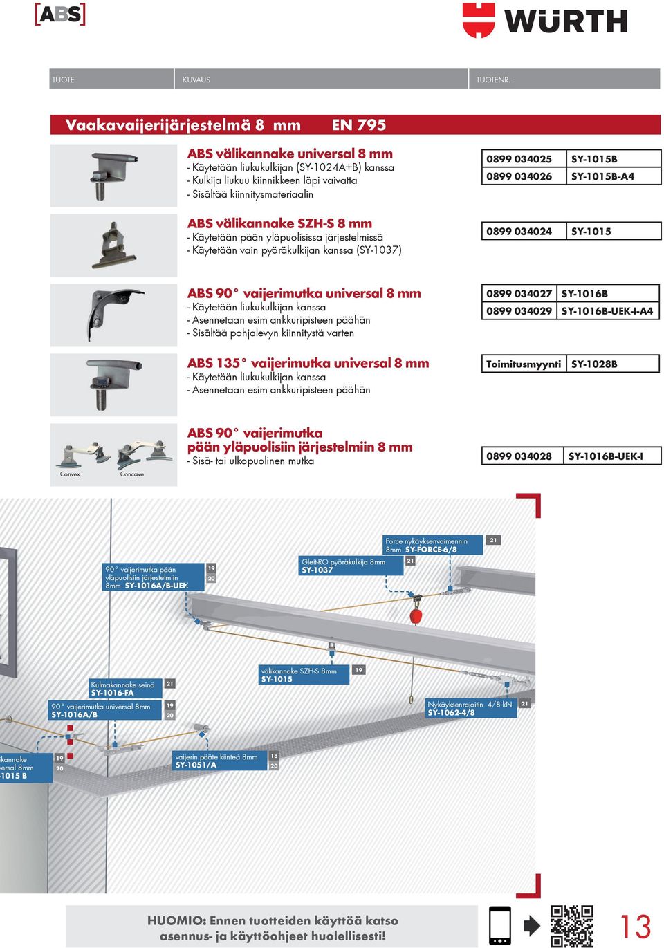 vaijerimutka universal 8 mm - Käytetään liukukulkijan kanssa - Asennetaan esim ankkuripisteen päähän - Sisältää pohjalevyn kiinnitystä varten 0899 034027 SY-1016B 0899 034029 SY-1016B-UEK-I-A4 ABS