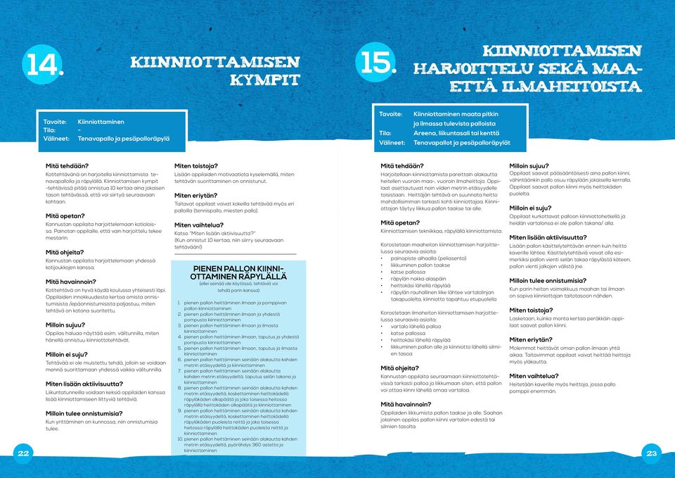 liikuntasali tai kenttä Tenavapallot ja pesäpalloräpylät Kotitehtävänä on harjoitella kiinniottamista tenavapallolla ja räpylällä.