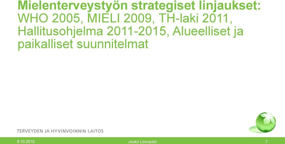 Hallitusohjelma 2011-2015, Alueelliset ja
