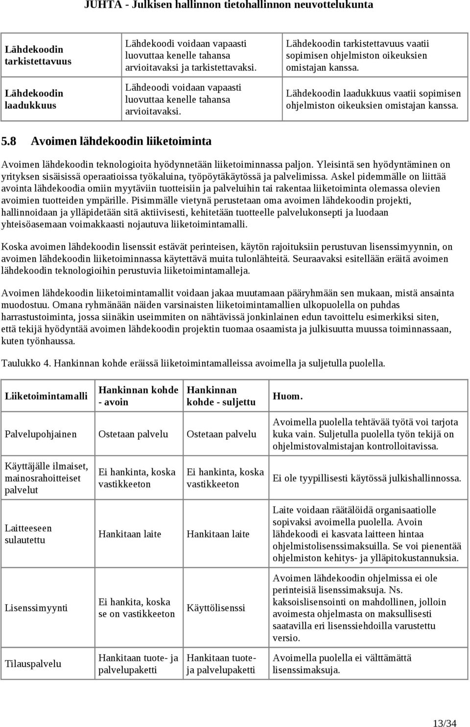 Lähdekoodin laadukkuus vaatii sopimisen ohjelmiston oikeuksien omistajan kanssa. 5.8 Avoimen lähdekoodin liiketoiminta Avoimen lähdekoodin teknologioita hyödynnetään liiketoiminnassa paljon.