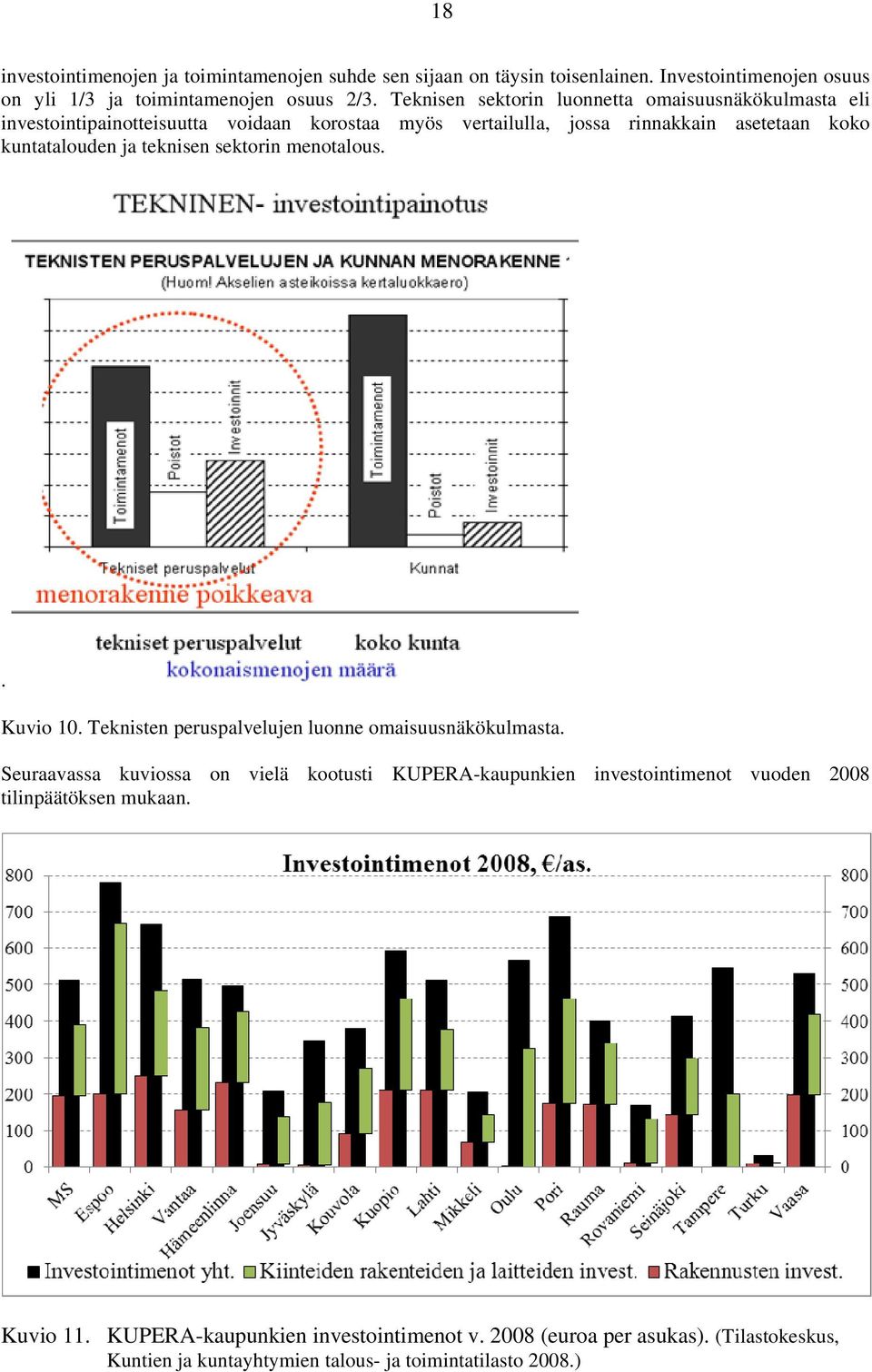 teknisen sektorin menotalous.. Kuvio 10. Teknisten peruspalvelujen luonne omaisuusnäkökulmasta.