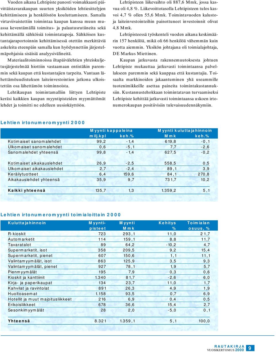 Sähköisen kustantajaraportoinnin kehittämisessä otettiin merkittäviä askeleita eteenpäin samalla kun hyödynnettiin järjestelmäpohjaisia sisäisiä analyysivälineitä.