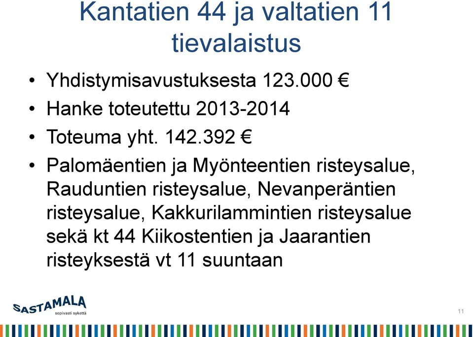 392 Palomäentien ja Myönteentien risteysalue, Rauduntien risteysalue,