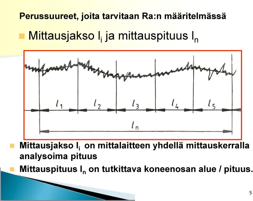 on mittalaitteen yhdellä mittauskerralla analysoima