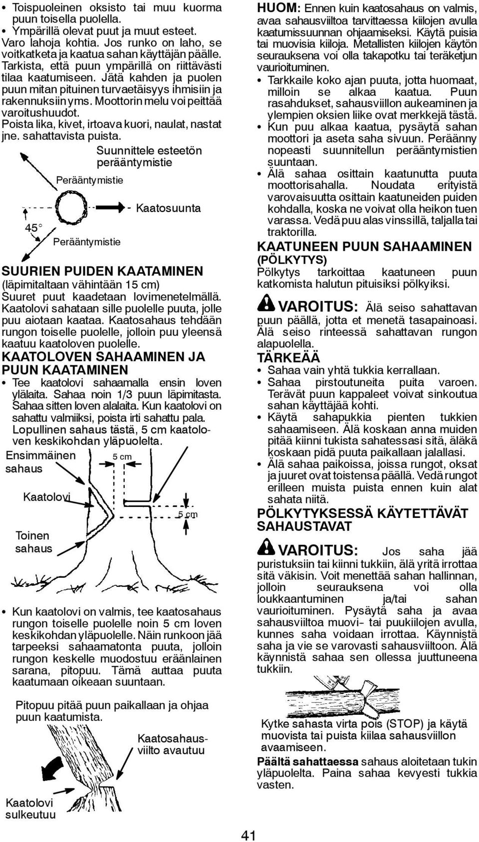 Poista lika, kivet, irtoava kuori, naulat, nastat jne. sahattavista puista.