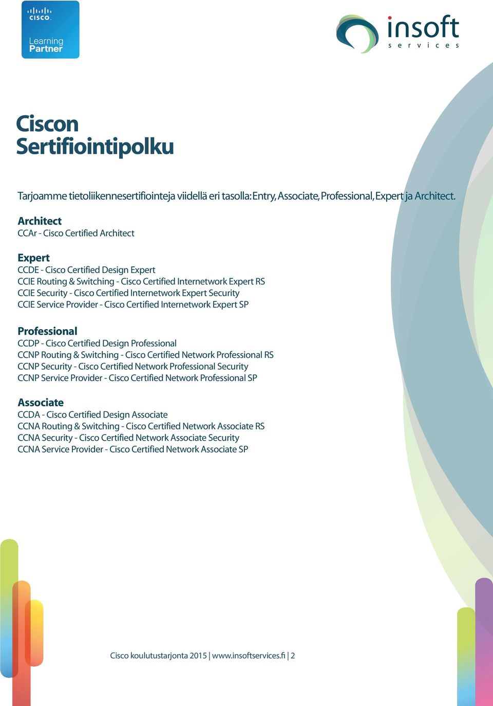 Expert Security CCIE Service Provider - Cisco Certified Internetwork Expert SP Professional CCDP - Cisco Certified Design Professional CCNP Routing & Switching - Cisco Certified Network Professional