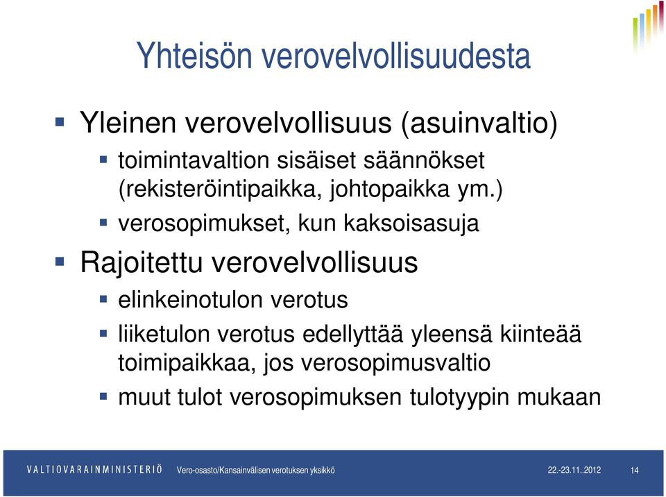 ) verosopimukset, kun kaksoisasuja Rajoitettu verovelvollisuus elinkeinotulon verotus liiketulon verotus