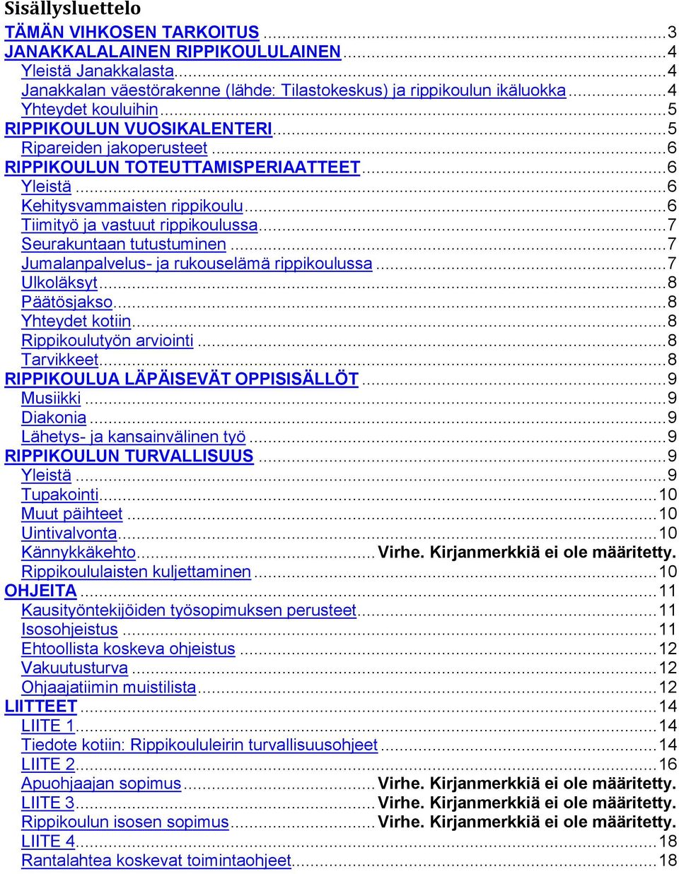 .. 6 Tiimityö ja vastuut rippikoulussa... 7 Seurakuntaan tutustuminen... 7 Jumalanpalvelus- ja rukouselämä rippikoulussa... 7 Ulkoläksyt... 8 Päätösjakso... 8 Yhteydet kotiin.