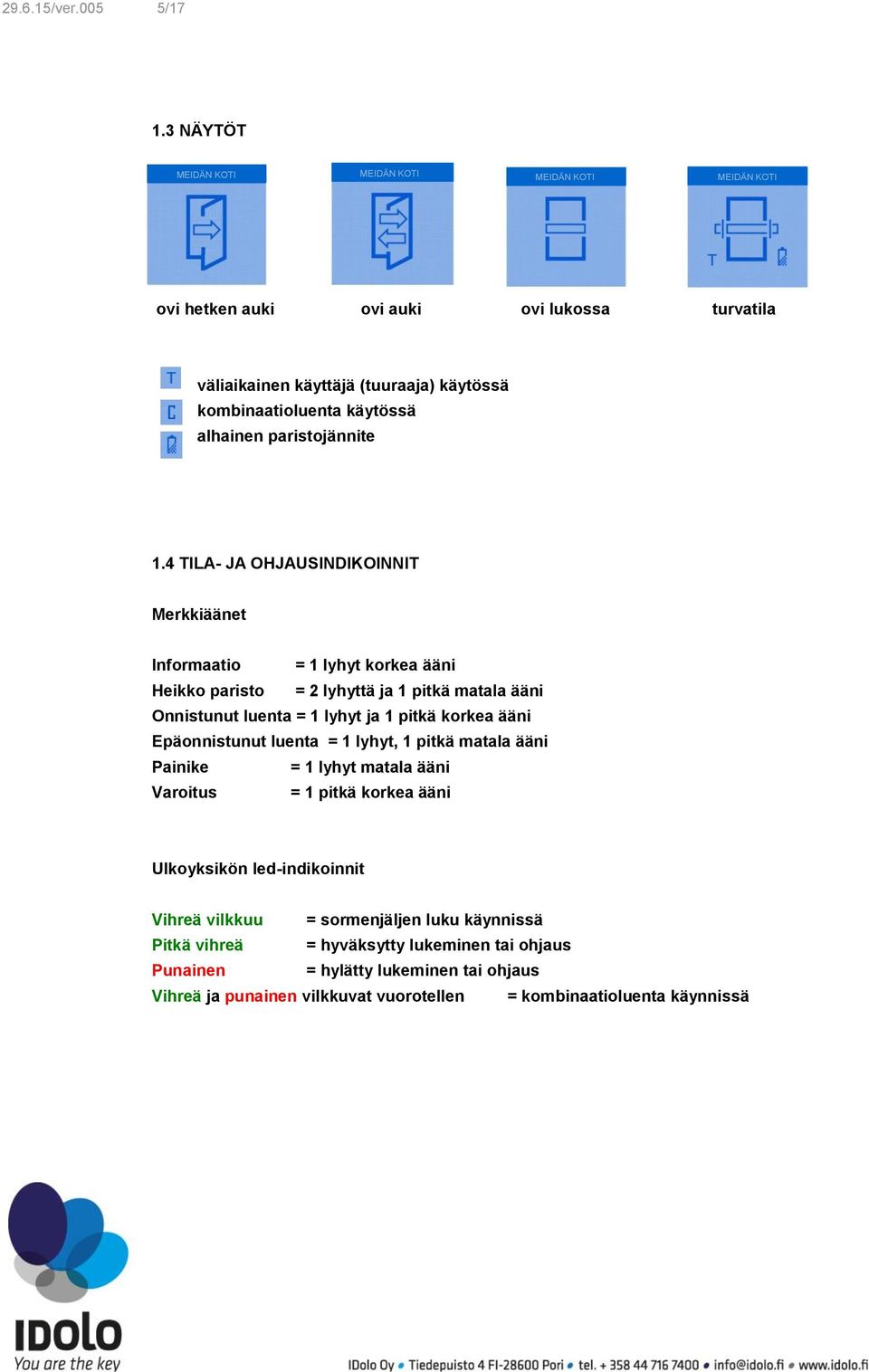 alhainen paristjännite 1.