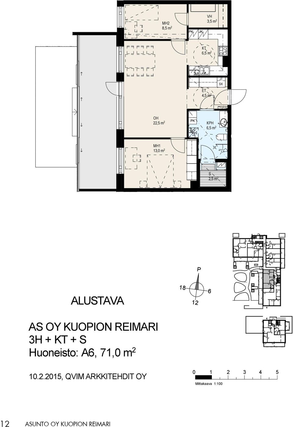 m 2 2 R,5 m 2 13,0 m 2 13,5 m 2 ALUTAVA A