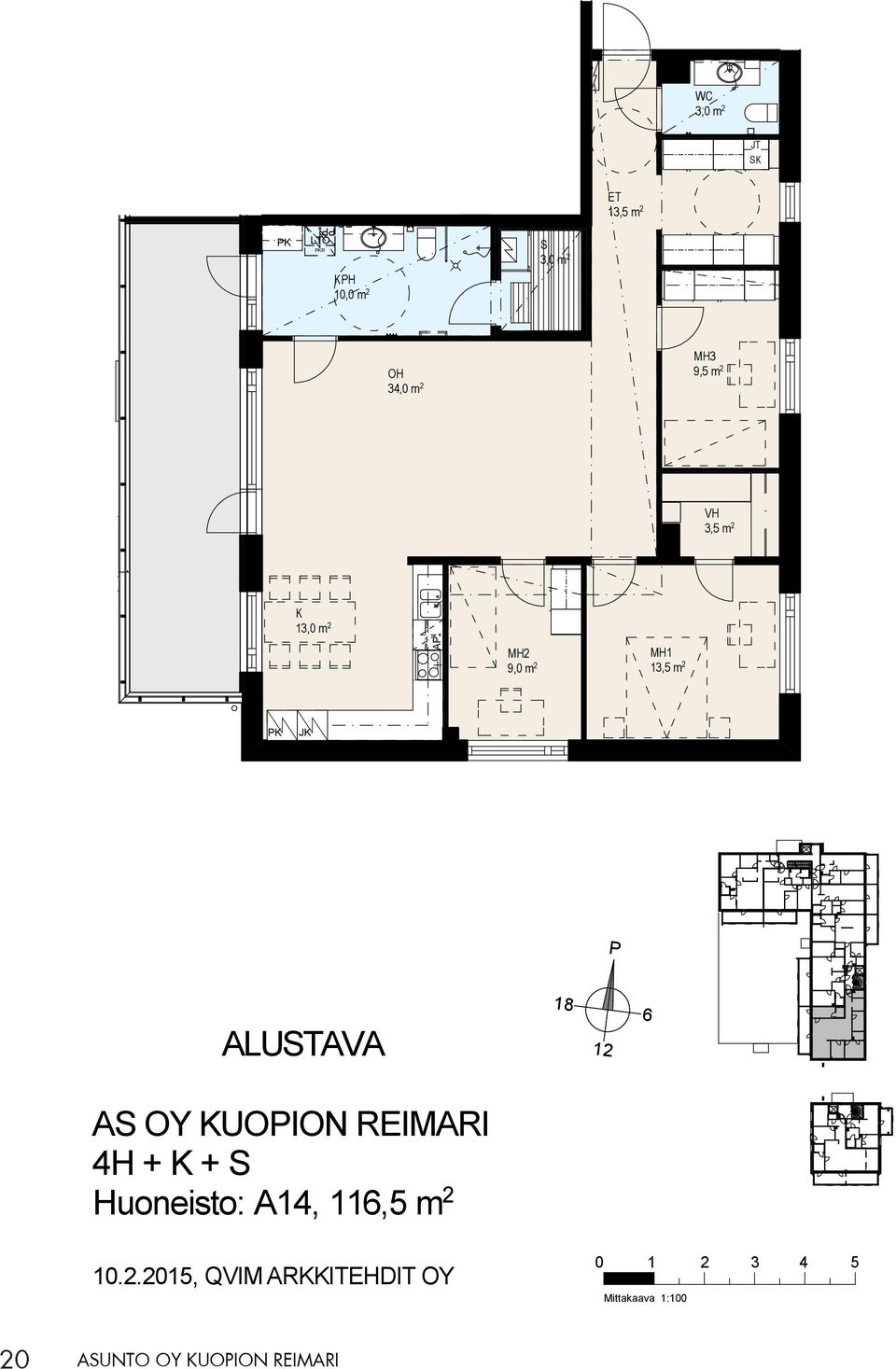 13,0 m 2 9,0 m 2 13,5 m 2 ALUTAVA A OY UOION REIMARI