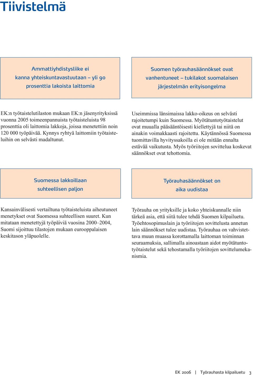 Kynnys ryhtyä laittomiin työtaisteluihin on selvästi madaltunut. Useimmissa länsimaissa lakko-oikeus on selvästi rajoitetumpi kuin Suomessa.