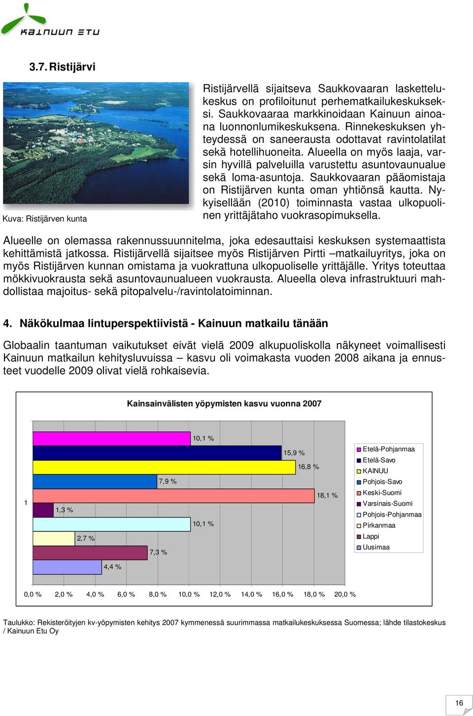 Alueella on myös laaja, varsin hyvillä palveluilla varustettu asuntovaunualue sekä loma-asuntoja. Saukkovaaran pääomistaja on Ristijärven kunta oman yhtiönsä kautta.