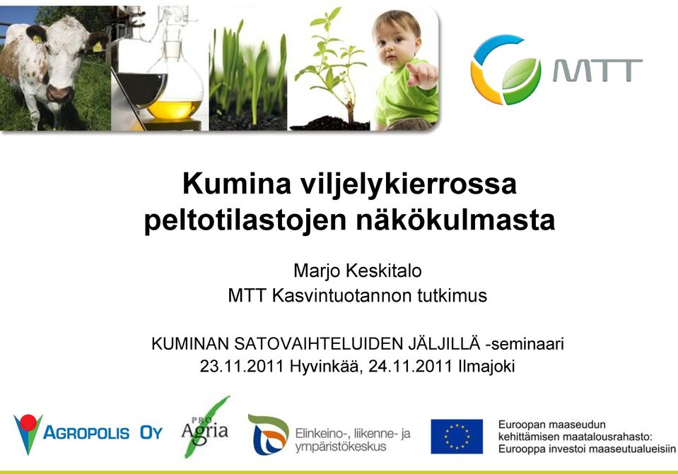 Kasvintuotannon tutkimus KUMINAN