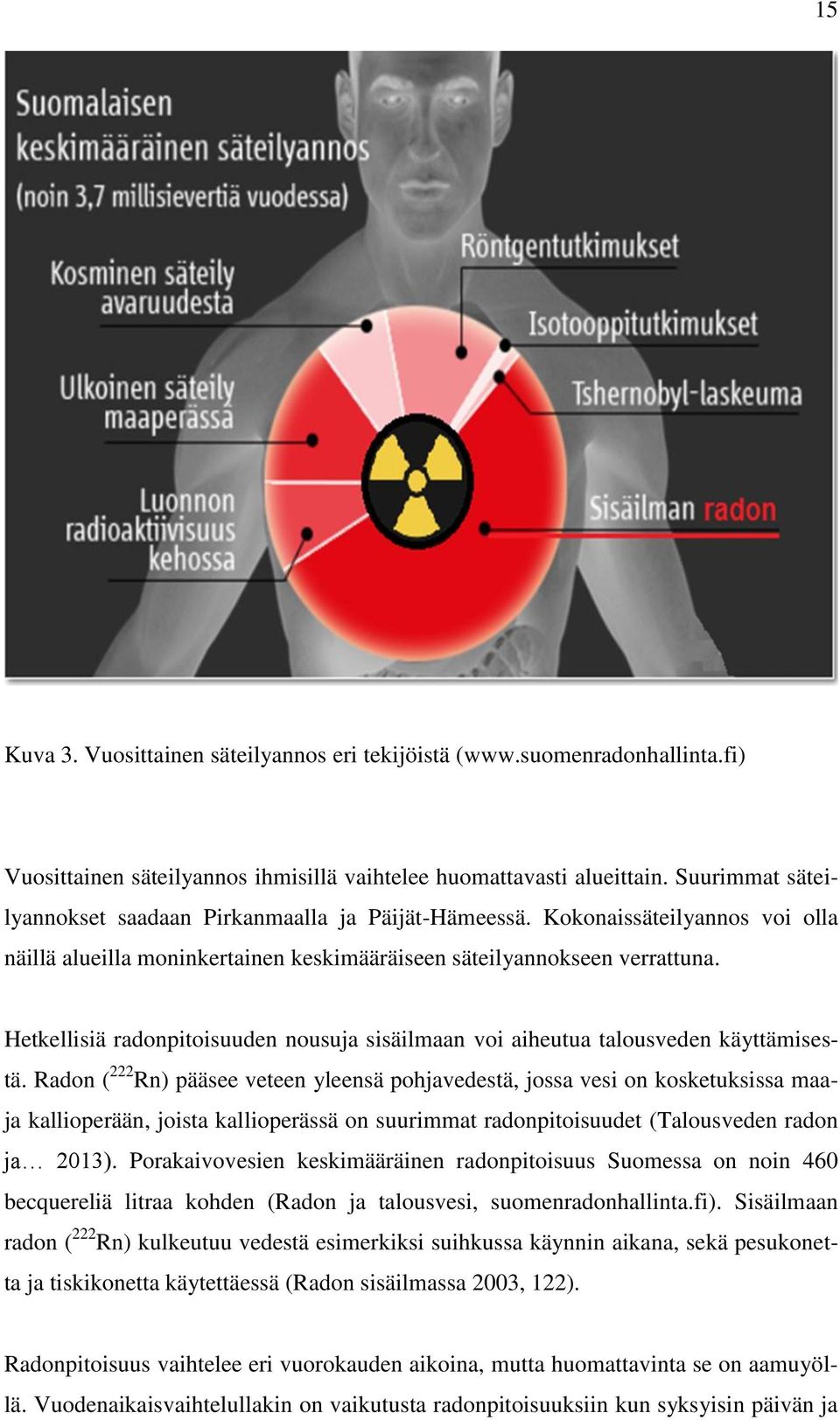 Hetkellisiä radonpitoisuuden nousuja sisäilmaan voi aiheutua talousveden käyttämisestä.