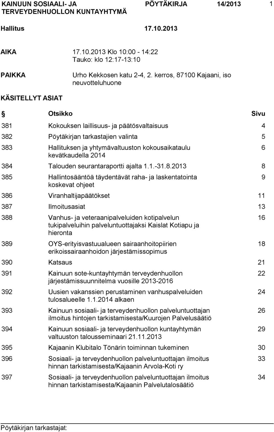 kokousaikataulu kevätkaudella 2014 384