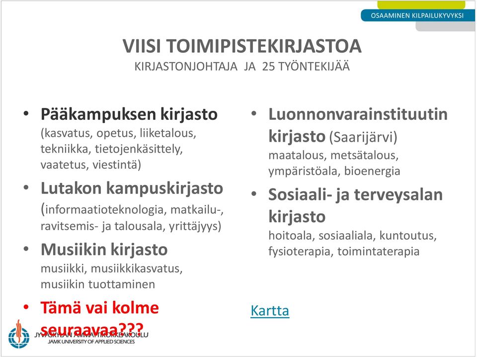 Musiikin kirjasto musiikki, musiikkikasvatus, musiikin tuottaminen Tämä vai kolme seuraavaa?