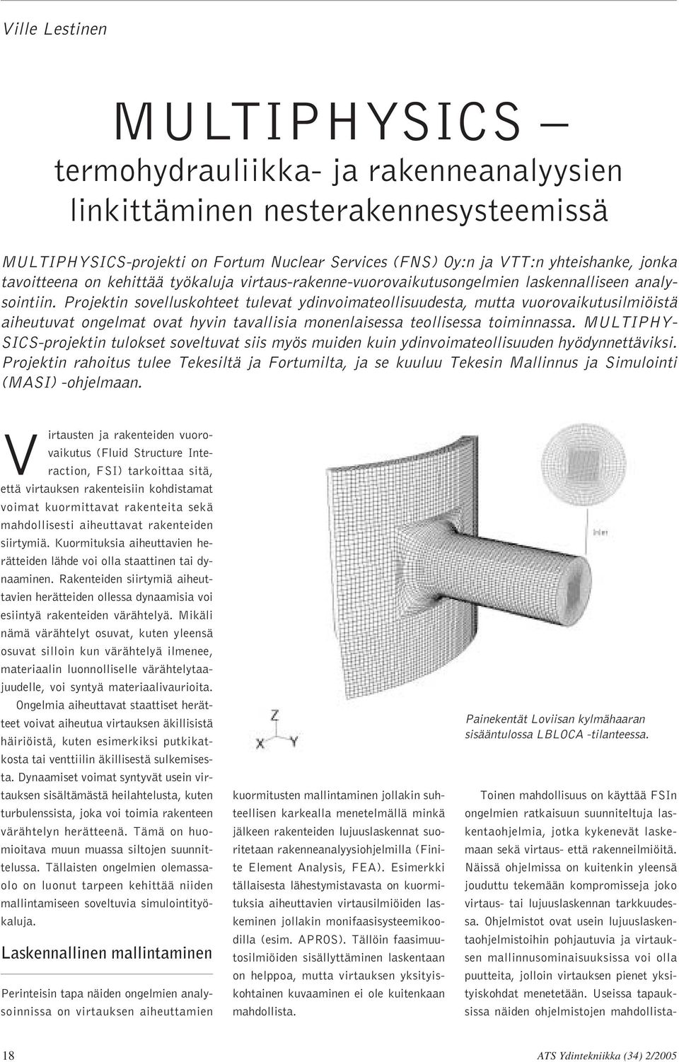 Projektin sovelluskohteet tulevat ydinvoimateollisuudesta, mutta vuorovaikutusilmiöistä aiheutuvat ongelmat ovat hyvin tavallisia monenlaisessa teollisessa toiminnassa.