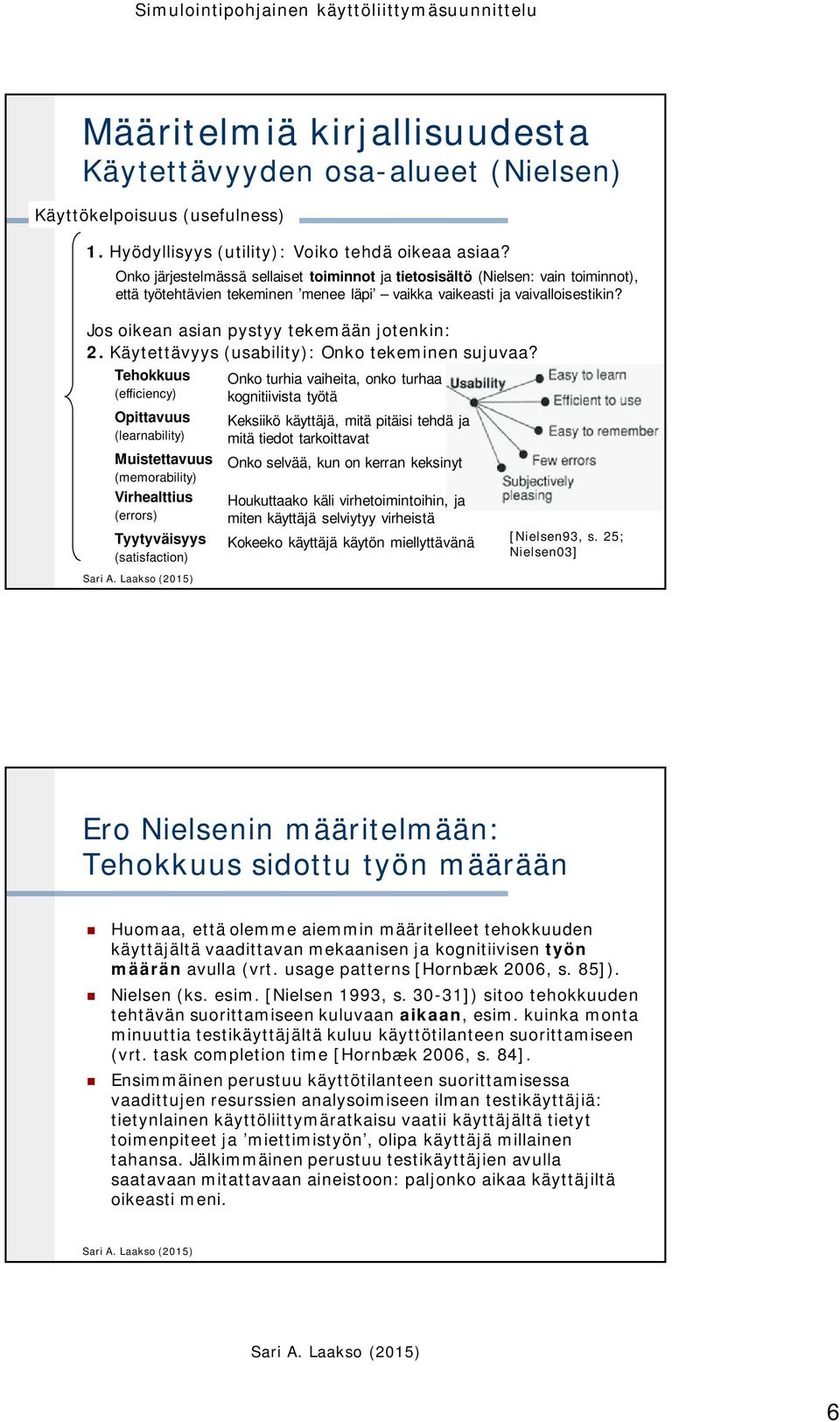 Jos oikean asian pystyy tekemään jotenkin: 2. Käytettävyys (usability): Onko tekeminen sujuvaa?