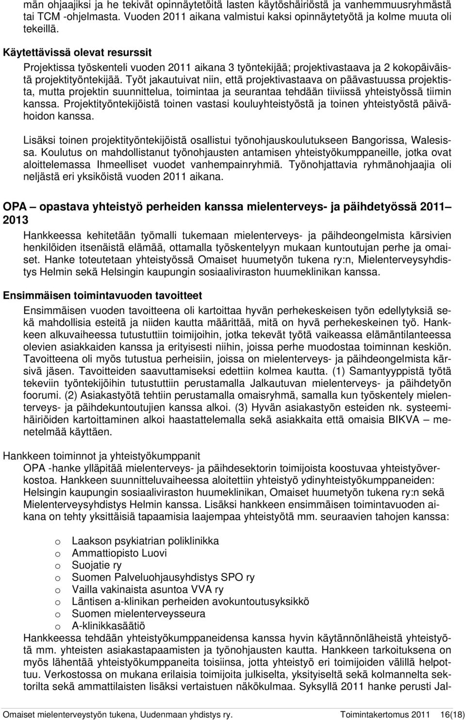 Työt jakautuivat niin, että projektivastaava on päävastuussa projektista, mutta projektin suunnittelua, toimintaa ja seurantaa tehdään tiiviissä yhteistyössä tiimin kanssa.