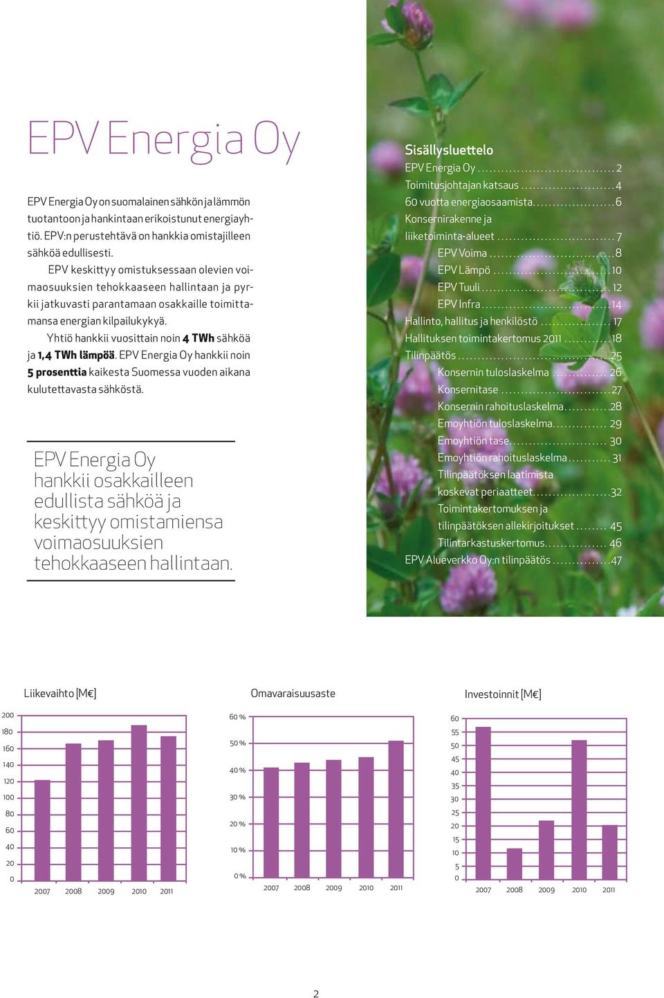 Yhtiö hankkii vuosittain noin 4 TWh sähköä ja 1,4 TWh lämpöä. EPV Energia Oy hankkii noin 5 prosenttia kaikesta Suomessa vuoden aikana kulutettavasta sähköstä.