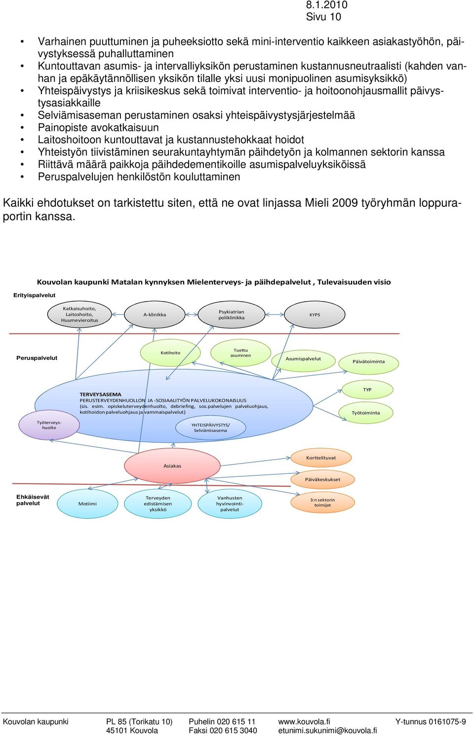 Selviämisaseman perustaminen osaksi yhteispäivystysjärjestelmää Painopiste avokatkaisuun Laitoshoitoon kuntouttavat ja kustannustehokkaat hoidot Yhteistyön tiivistäminen seurakuntayhtymän päihdetyön