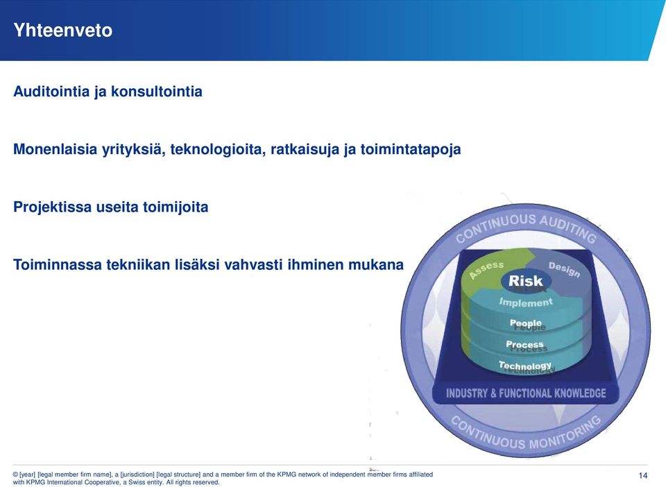 ja toimintatapoja Projektissa useita toimijoita