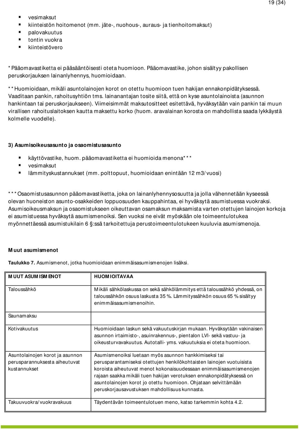 Vaaditaan pankin, rahoitusyhtiön tms. lainanantajan tosite siitä, että on kyse asuntolainoista (asunnon hankintaan tai peruskorjaukseen).