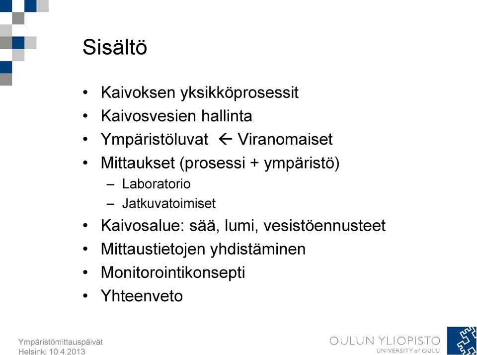 Laboratorio Jatkuvatoimiset Kaivosalue: sää, lumi,