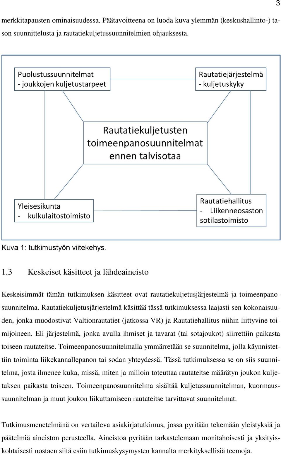 Rautatiekuljetusjärjestelmä käsittää tässä tutkimuksessa laajasti sen kokonaisuuden, jonka muodostivat Valtionrautatiet (jatkossa VR) ja Rautatiehallitus niihin liittyvine toimijoineen.