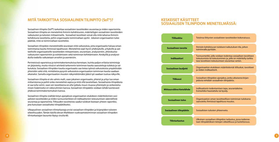 Sosiaaliset tavoitteet voivat olla mitä tahansa ihmisiin kohdistuvia tavoitteita, joihin organisaatio toiminnallaan pyrkii. Jokaisen organisaation tulee päättää, mitä se toiminnallaan tavoittelee.