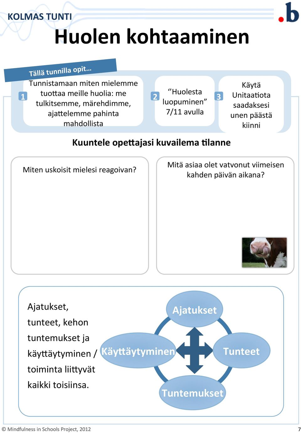 päästä kiinni Miten uskoisit mielesi reagoivan? Mitä asiaa olet vatvonut viimeisen kahden päivän aikana?