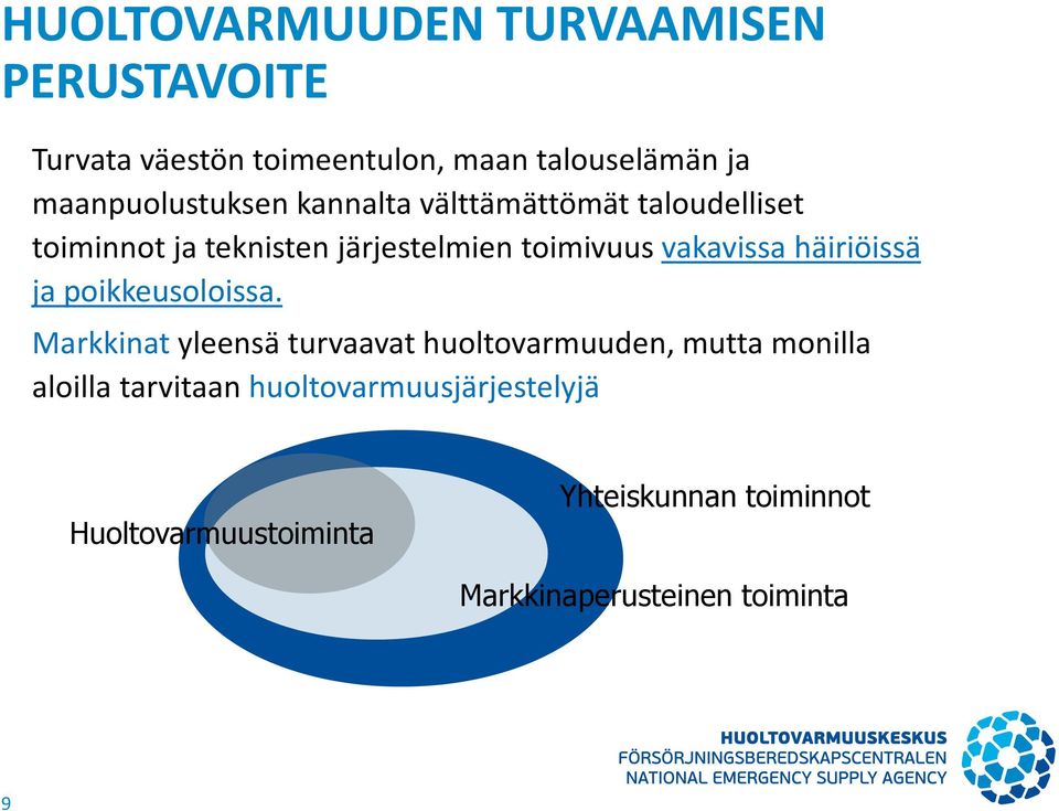 vakavissa häiriöissä ja poikkeusoloissa.