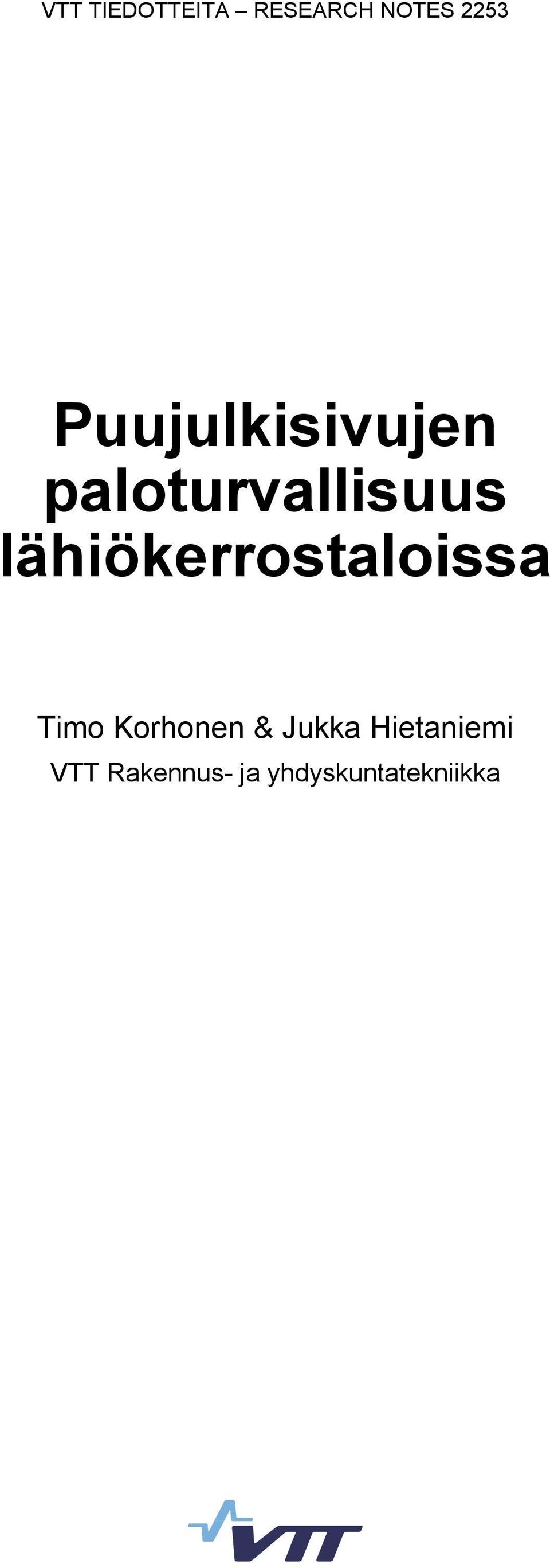 lähiökerrostaloissa Timo Korhonen &