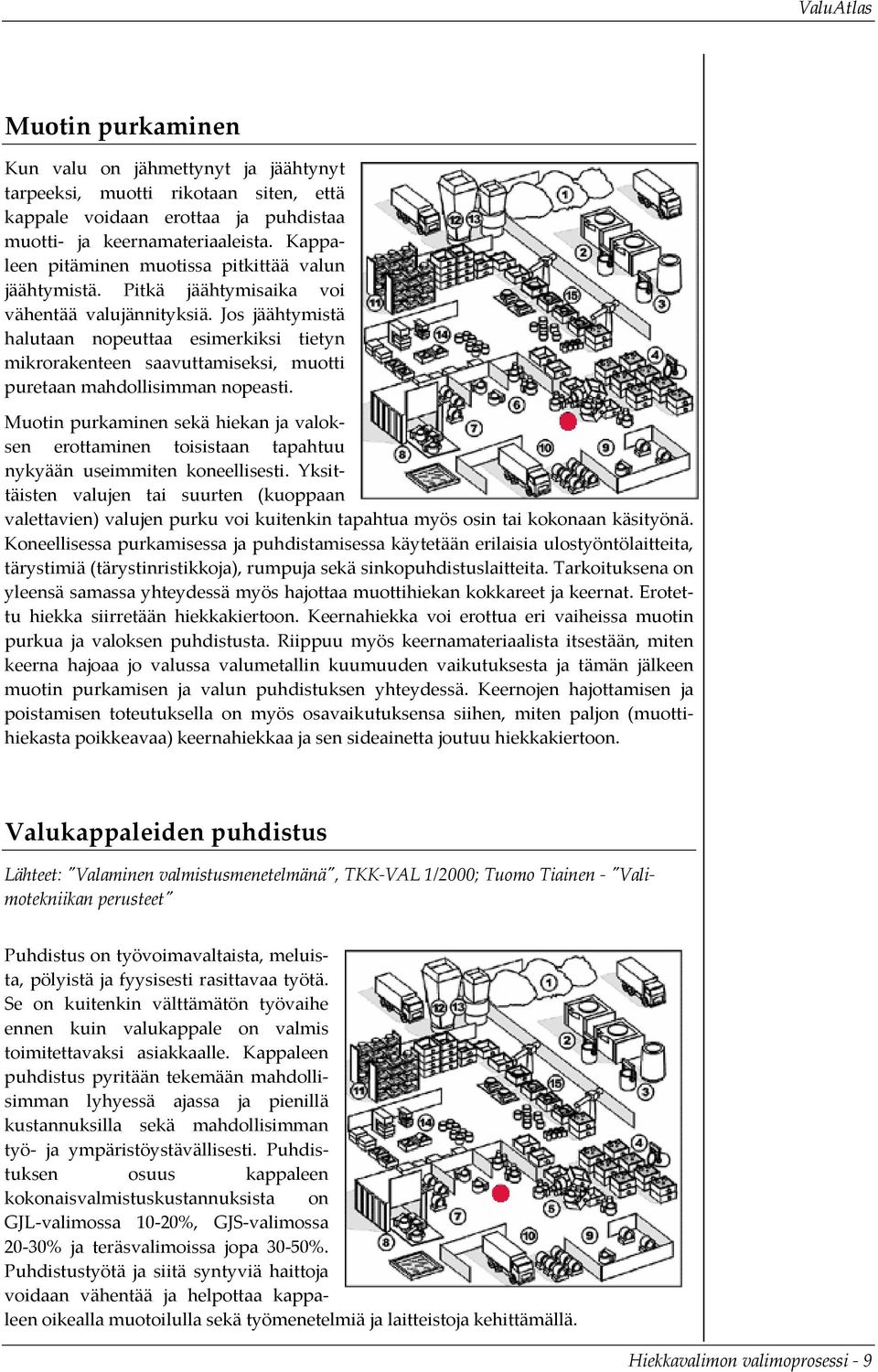 Jos jäähtymistä halutaan nopeuttaa esimerkiksi tietyn mikrorakenteen saavuttamiseksi, muotti puretaan mahdollisimman nopeasti.