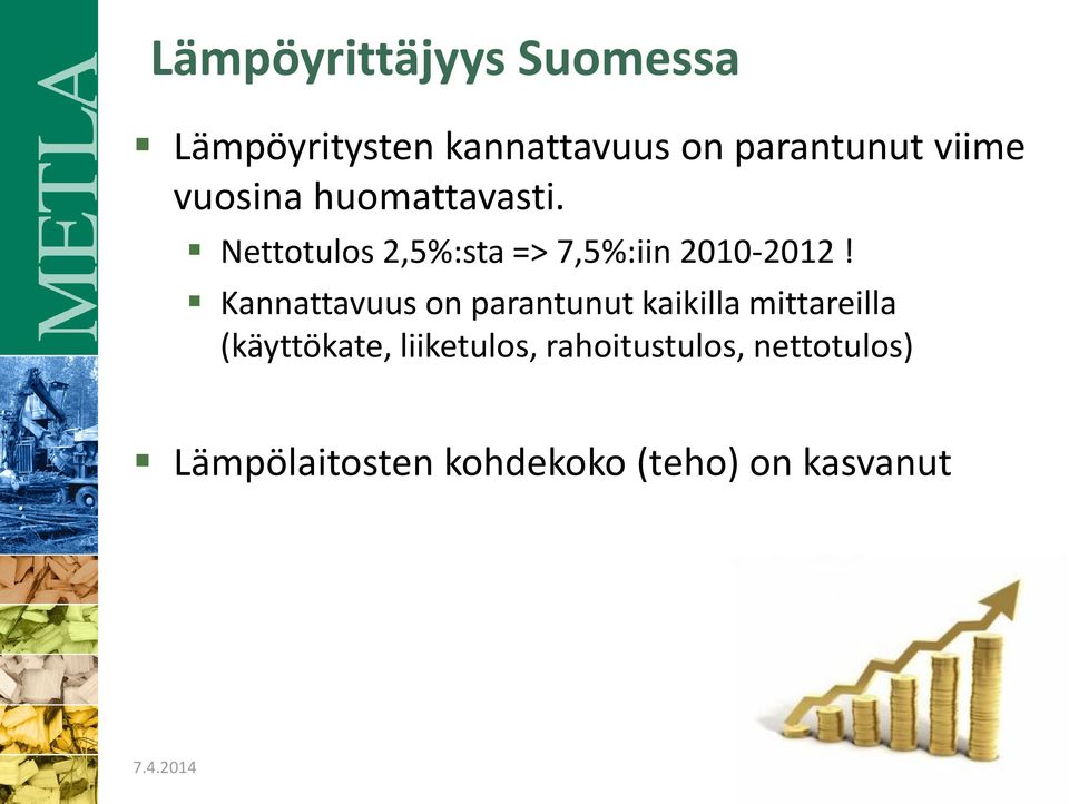 Kannattavuus on parantunut kaikilla mittareilla (käyttökate, liiketulos,