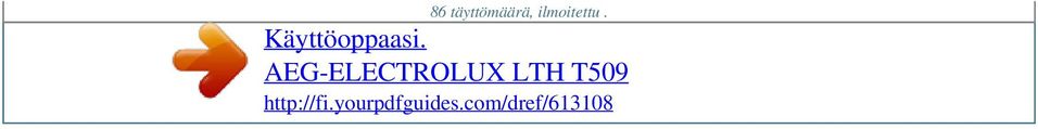 AEG-ELECTROLUX LTH T509
