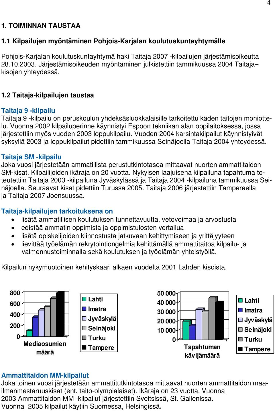 2 Taitaja-kilpailujen taustaa Taitaja 9 -kilpailu Taitaja 9 -kilpailu on peruskoulun yhdeksäsluokkalaisille tarkoitettu käden taitojen moniottelu.