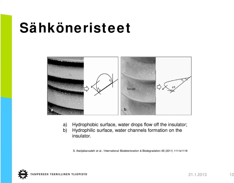 on the insulator. S. Atarijabarzadeh et al.