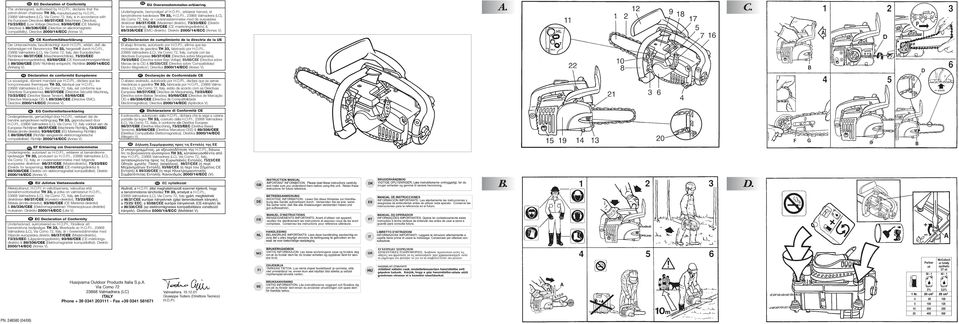 , 23868 Valmadrera (LC), Via Como 72, Italy, is in accordance with the European Directives 98/37/CEE (Machinery Directive), 73/23/EEC (Low Voltage Directive), 93/68/CEE (CE Marking Directive) &